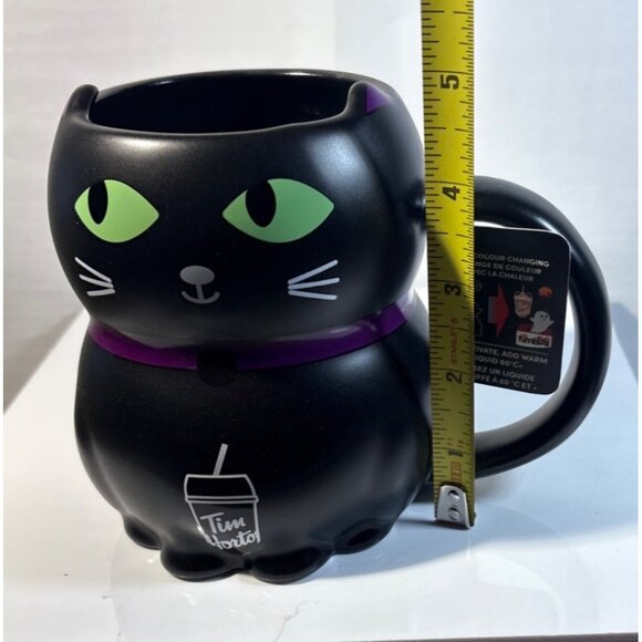 Tim Hortons Halloween Mug Black Cat Heat Activated Color Changing Mug 2025 - Picture 6 of 6